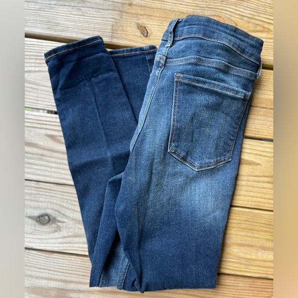 Women’s old navy size 12 mid rise rockstar super skinny Blue Denim Jeans - Picture 6 of 8
